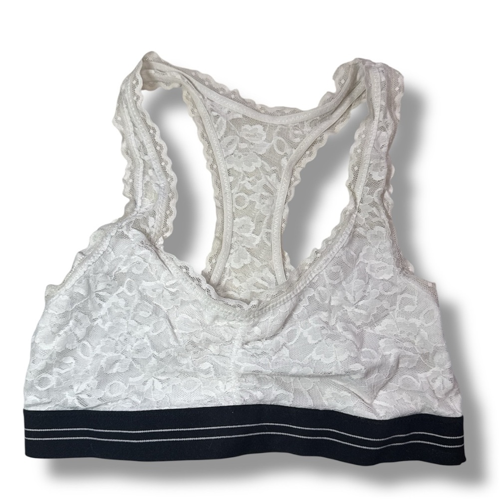 Lace Racerback Bralette - White